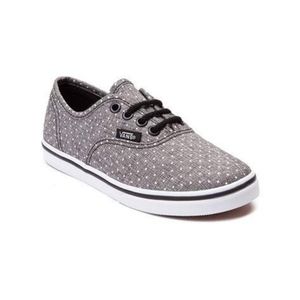 Vans Lo Pro Grey And White Polka Dot Sneaker Shoes